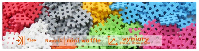 Klocki Konstrukcyjne Mini Wafle 140 Elementów 2+ Marioinex