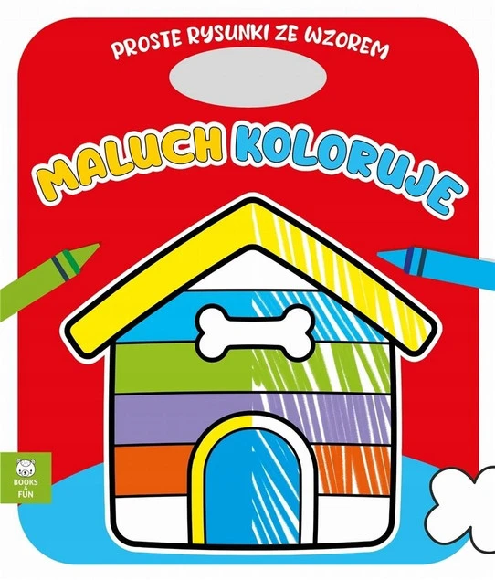 Maluch koloruje domek dla psa – okładka książeczki