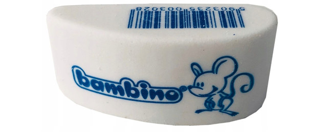 4x Gumki Do Ścierania Zmazywania Myszka Bambino