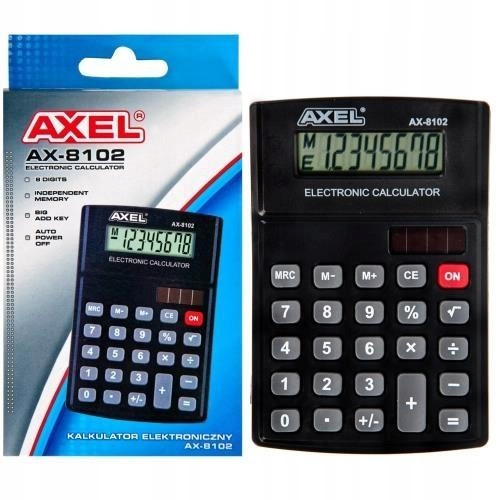 Kalkulator Biurowy Axel AX-8102 8 cyfr Pamięć Auto-Off