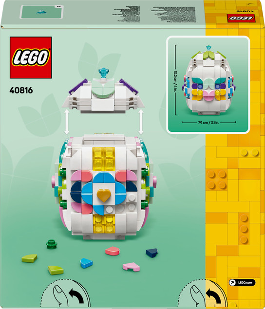 LEGO 40816 Dekoracyjne Jajko Wielkanocne – Kreatywna Ozdoba DIY