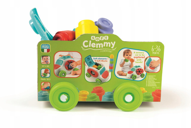 Autko sensoryczne Clementoni z klockami Clemmy