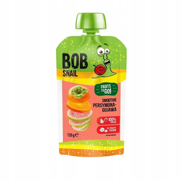 Zestaw 14 musów owocowych Bob Snail bez cukru 120g różne smaki
