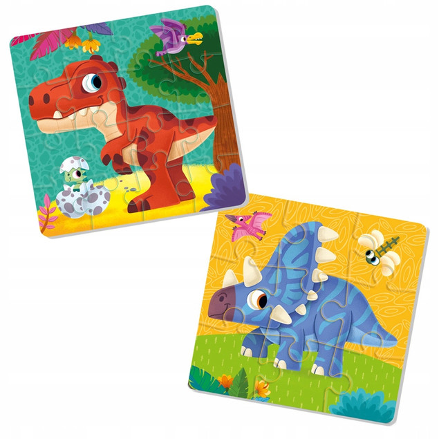 Piankowe Puzzle 2w1 Dinozaury Roter Kafer 25 elementów dla Dzieci