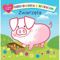 Kolorowanka z brokatem Zwierzęta Ola Makowska