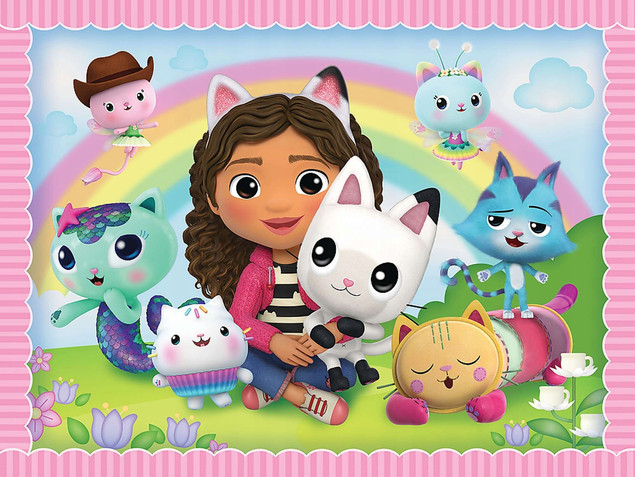 Puzzle 2w1 Gabi Z Kocim Przyjacielem + Memos Układanka Kot Kotek 3+ Trefl