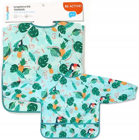 Babyono Śliniak z Długim Rękawem Wodoodporny TOUKANS 1476/02 (6m-2l)