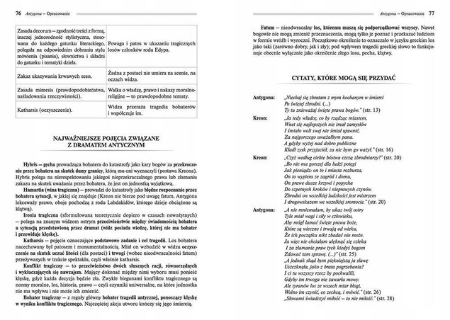 Antygona Lektury Z Opracowaniem Sofokles TW Greg