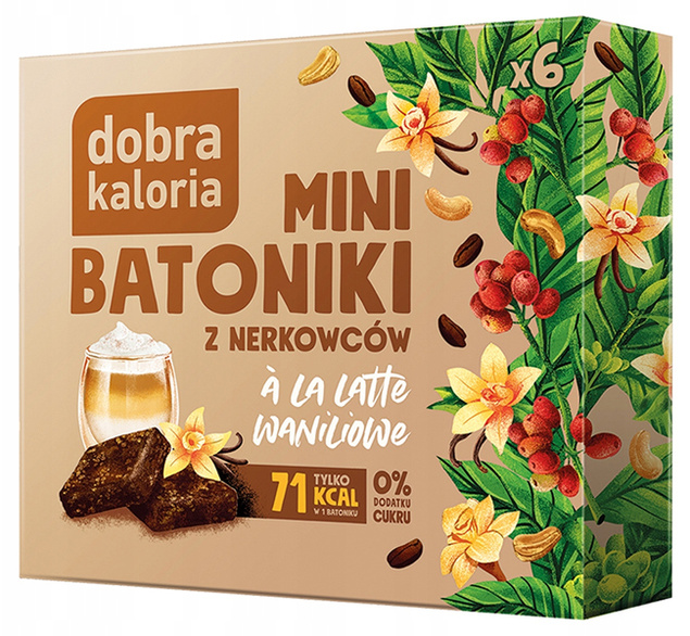 36x DOBRA KALORIA Zestaw Mini Batoników Bez Cukru Zdrowe Batony Mix Smaku