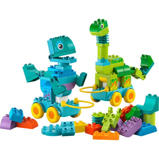 LEGO DUPLO 10451 3w1 Dinozaury na Kółkach Kreatywne Klocki dla Dzieci 3+