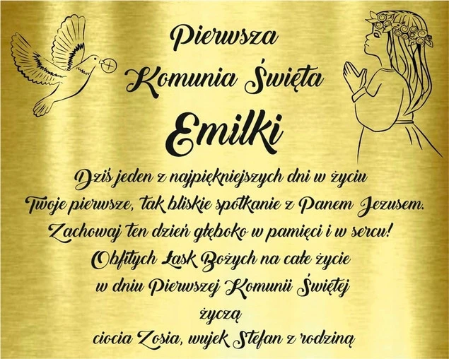 Kolor laminatu złotego