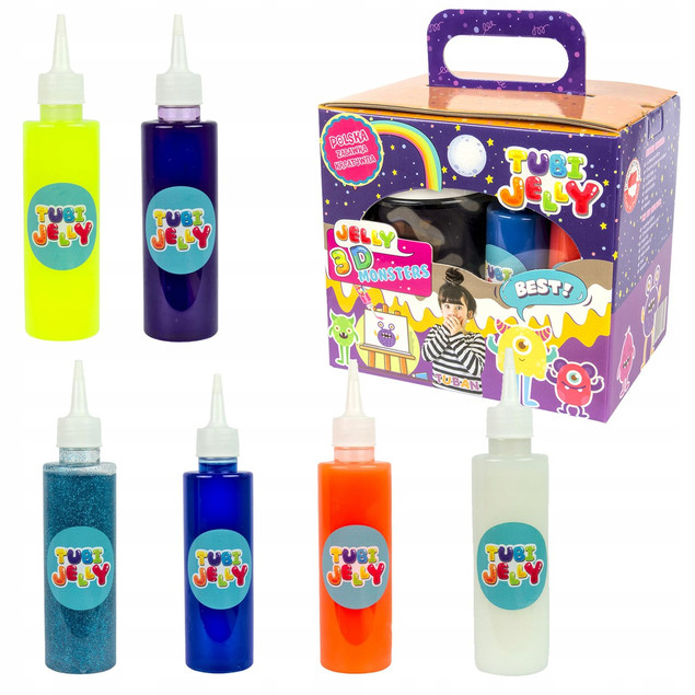 Potworki Małe Akwarium Tubi Jelly 3D 6 kolorów TU3329
