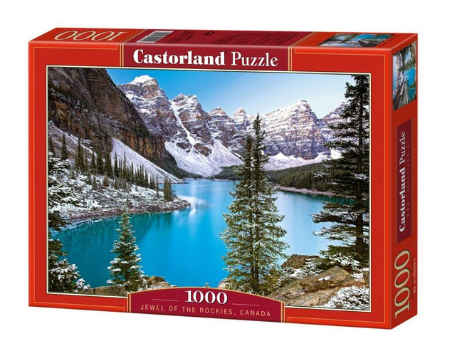 Puzzle 1000 Układanka Krajobraz JEZIORO Zima Góry Las Śnieg 9+ Castor