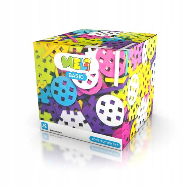 Klocki Meli Basic Constructor Pink 60 el. dla Dziewczynek