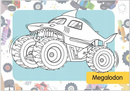 Kolorowanka z Tatuażami MONSTER TRUCKI 3+ Skrzat