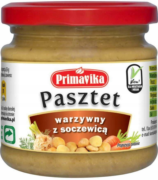 Pasztet warzywny z soczewicą 160g Primavika