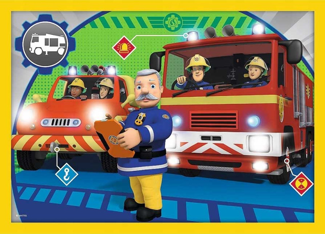 Puzzle 4w1 Pomocny Strażak Sam Trefl 34373 