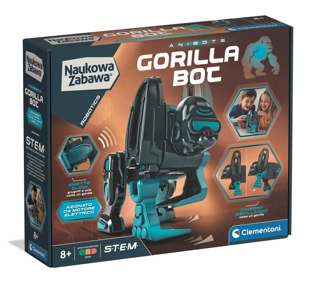 Clementoni GORILLABOT Robot do Zbudowania Goryl Robotyka