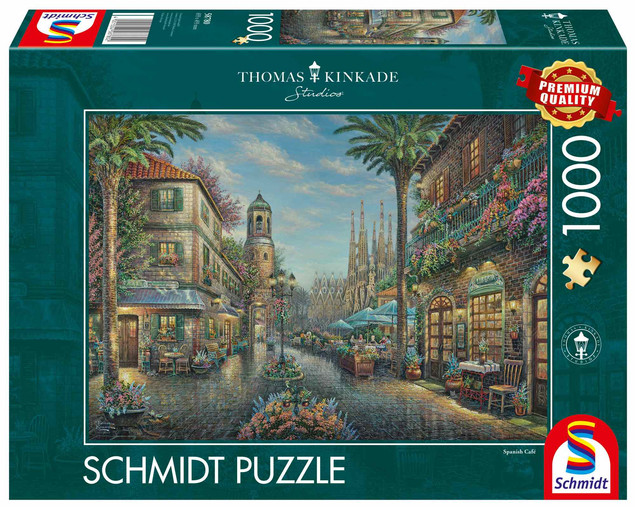 Puzzle Schmidt Spiele 1000 el. Thomas Kinkade "Hiszpańska Uliczka" Premium Quality