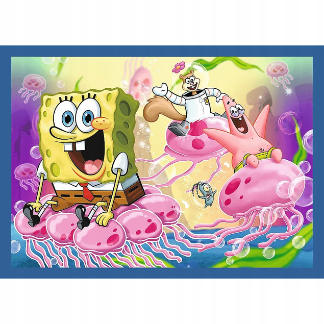 Puzzle Trefl 207 elementów Puzzle 4w1 Podwodne życie SpongeBoba
