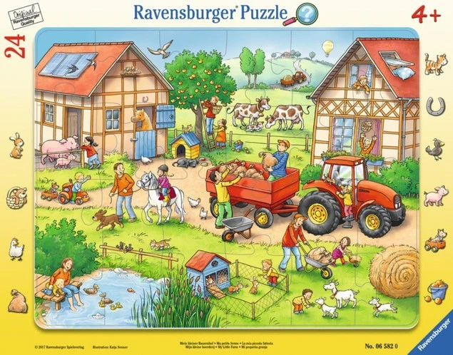 Puzzle Ravensburger 24 elementów Moja mała farma w ramce