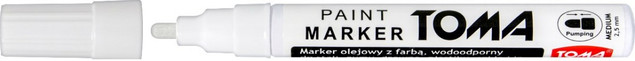 Marker olejowy TOMA TO-440 gruby biały