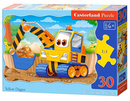 Puzzle 30 Układanka Auto Żółta KOPARKA Autko Pojazd Budowlany 4+ Castorland