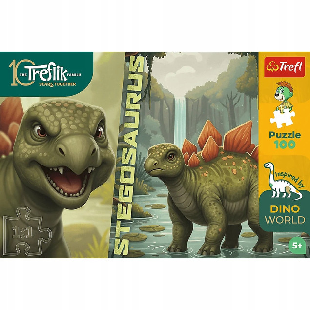 Puzzle Trefl 100 elementów Stegosaurus Dinozaur Polska