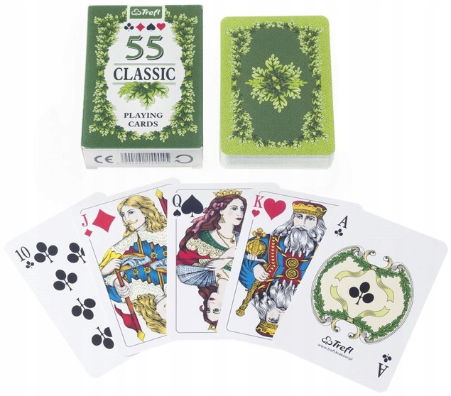 55 Karty do Gry Poker Tysiąc Makao Oczko 12+ Trefl