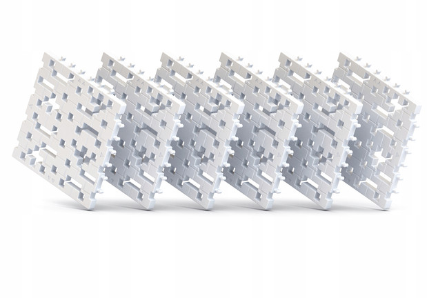 Meli Basic Baseplate Szare Płytki Konstrukcyjne 6 sztuk