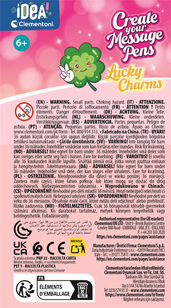 CLEMENTONI CREA IDEA Mini Fabryka Długopisów LUCKY CHARMS Zestaw DIY