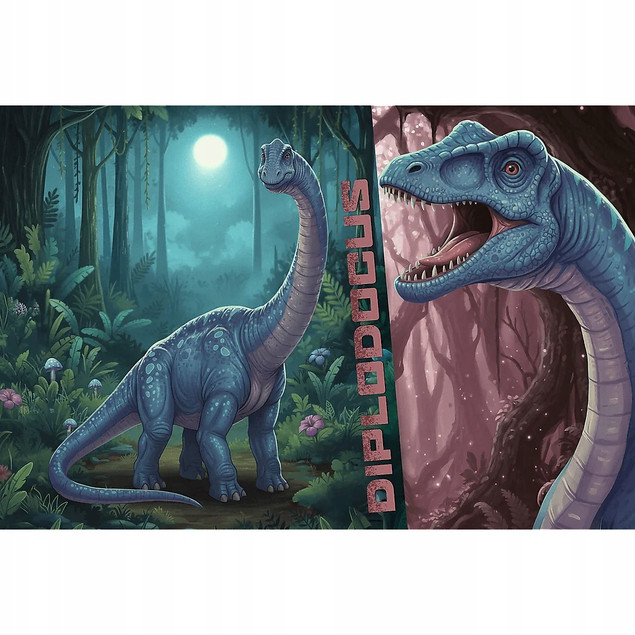 Puzzle Trefl 100 elementów Diplodocus Dinozaur