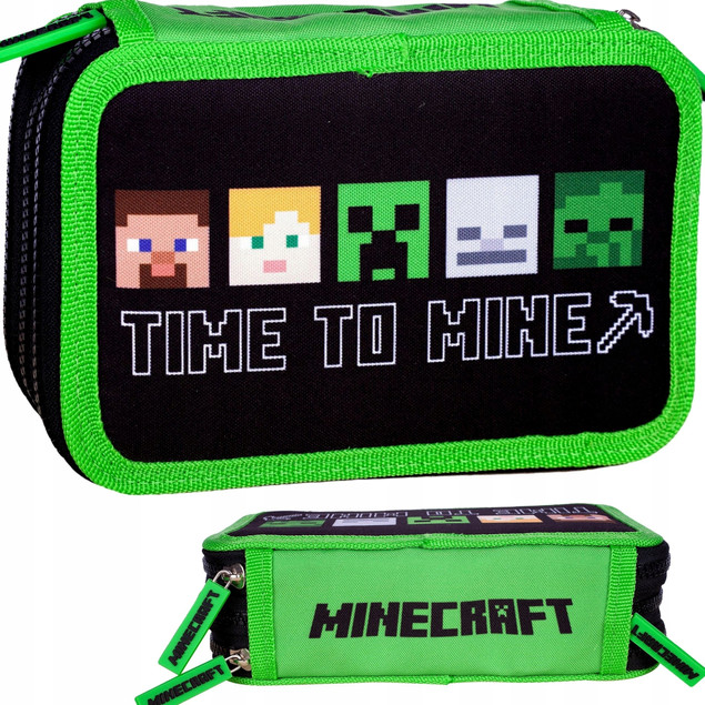 Piórnik potrójny Jumbo BW Minecraft AC3
