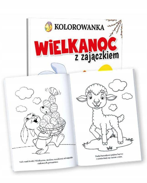 Malowanka Kolorowanka WIELKANOC Z Zajączkiem Z Naklejkami 3+ Martel