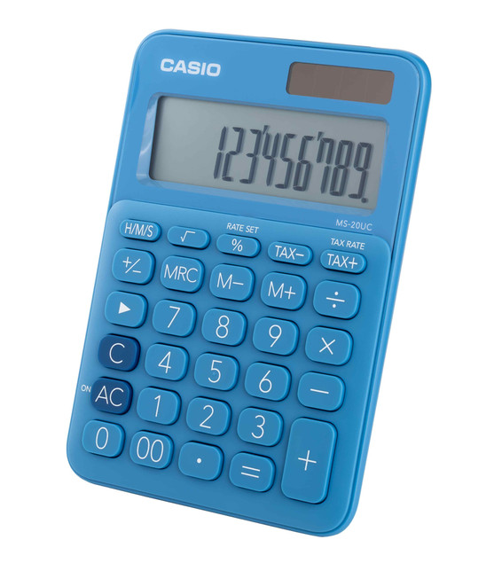 Kalkulator biurowy Casio MS-20UC-BU NIEBIESKI, 12 cyfr