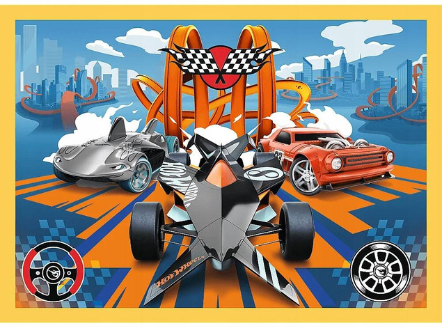 Puzzle 4w1 Hot Wheels Pojazdy – Trefl