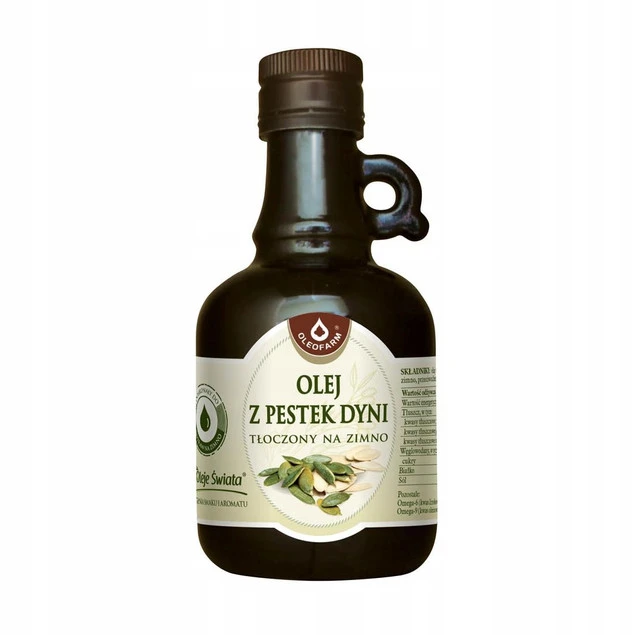 Olej z pestek dyni Oleofarm tłoczony na zimno 250 ml