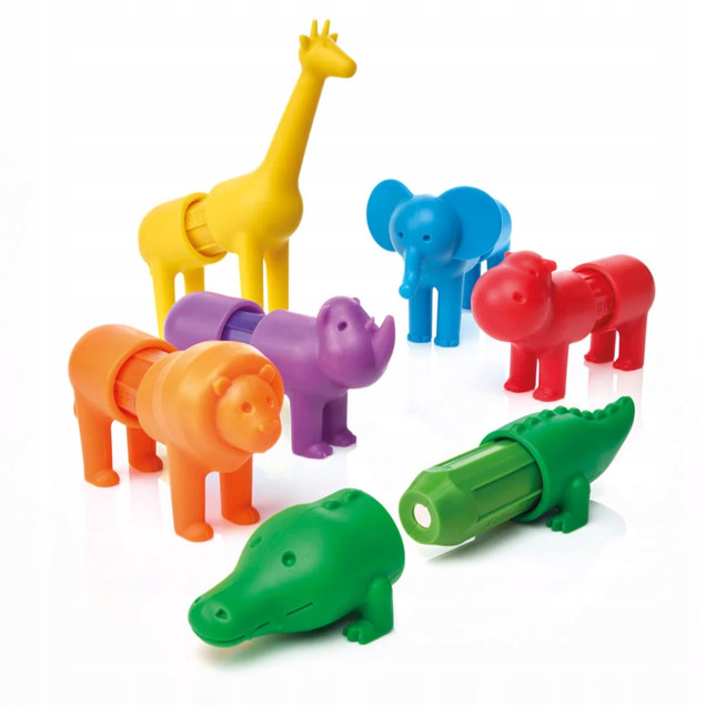 Klocki magnetyczne SmartMax My First Safari Animals IUVI Games 18 szt.