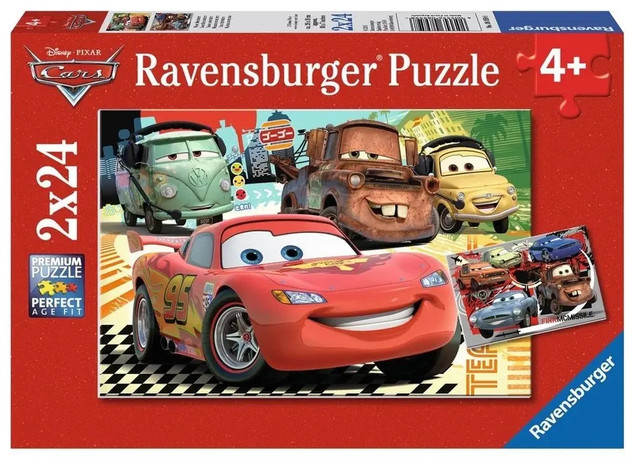 Puzzle Ravensburger 24 elementów Puzzle Disney Auta 2x24