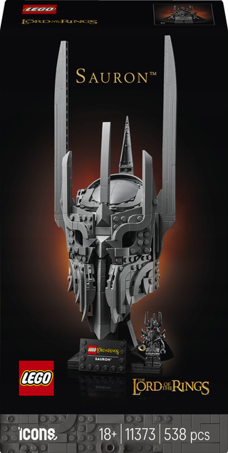 LEGO Icons 11373 Władca Pierścieni: Hełm Saurona – Kolekcjonerski Model Z Minifigurką