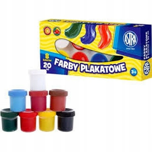 Farby plakatowe 8kol 20ml ASTRA