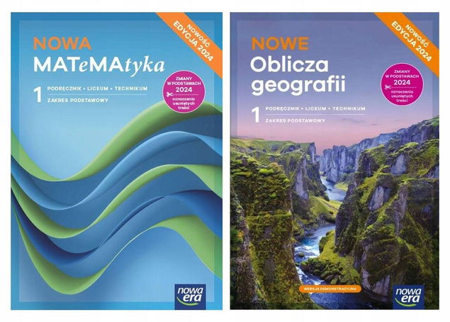 PAKIET Podręcznik Nowa MATeMAtyka Nowe Oblicza Geografii Zakres Podstawowy