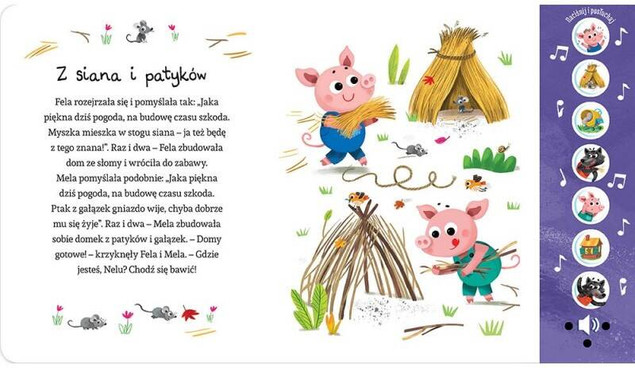 Naciśnij i posłuchaj Bajka dźwiękowa dla najmłodszych Trzy świnki Monika Basiejko