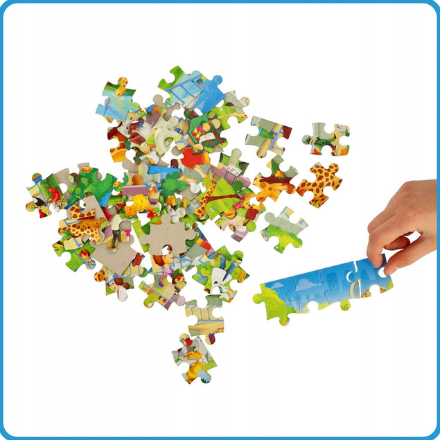 Puzzle 60 Układanka Zoo ZWIERZĘTA Safarii Żyrafa Słoń 5+ 60 Castorland