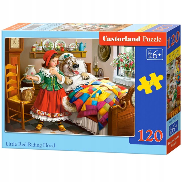 Puzzle 120 Układanka Bajka CZERWONY KAPTUREK Wilk 6+ Castorland