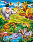 Puzzle Larsen 18 el. Układanka Król Lew Safari dla Dzieci