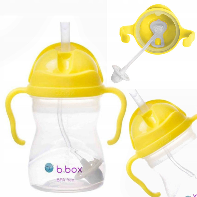 Kubek niekapek B.Box 240 ml żółty