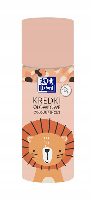 Kredki Ołówkowe Oxford Kids Tuba 24+2 Kolory Miękkie Temperowanie