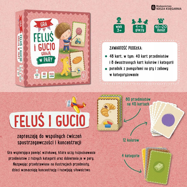 Feluś i Gucio grają w pary Nasza Księgarnia