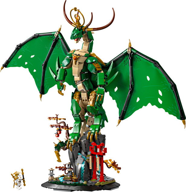 LEGO NINJAGO 71847 Smok Strażniczy – Kolekcjonerski Model Mistrza Wu